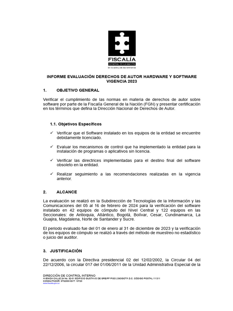 Informe sobre Derechos de Autor 2023 | PDF | Software | Servidor ...