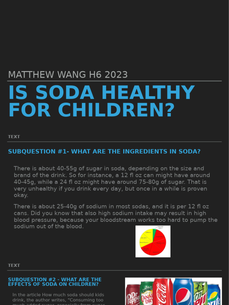 Presentation 3 PDF Soft Drink Sugar