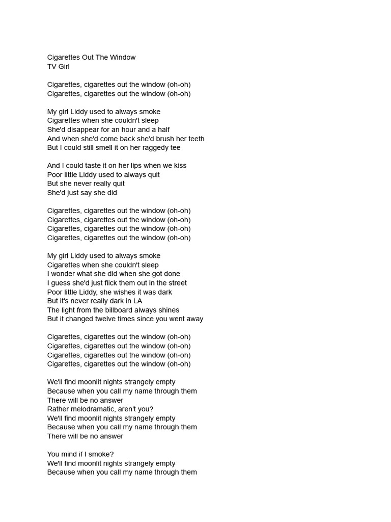 Time Flies Out The Window Lyrics
