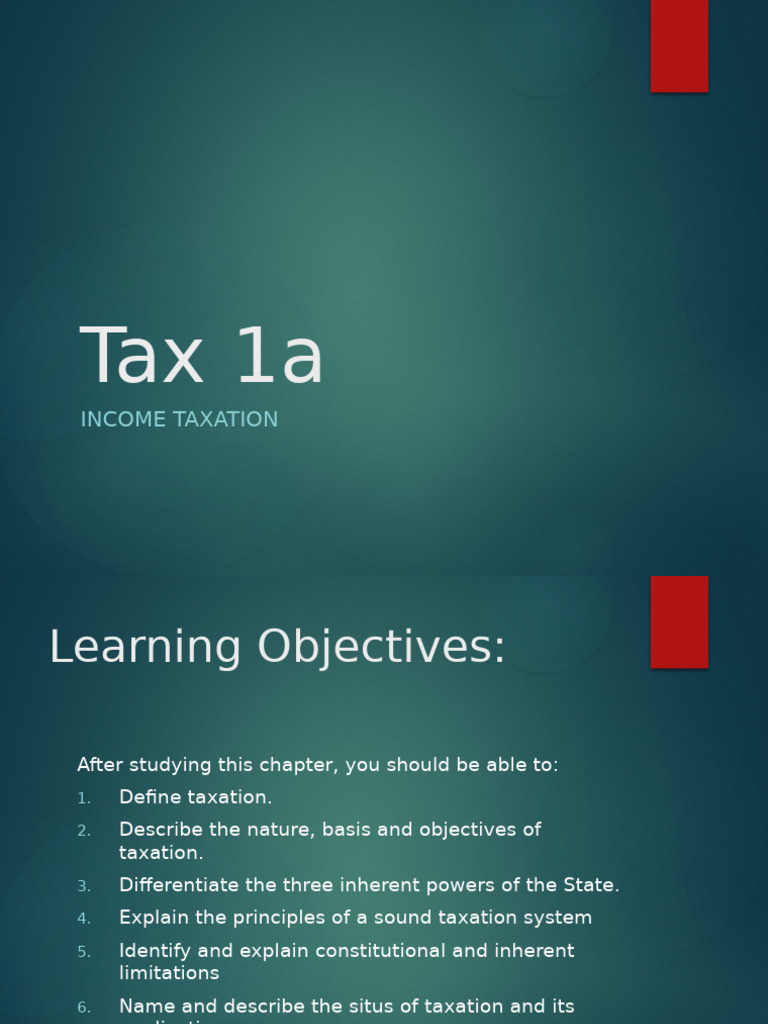 Understanding Income Taxation Basics | PDF | Taxes | Taxpayer