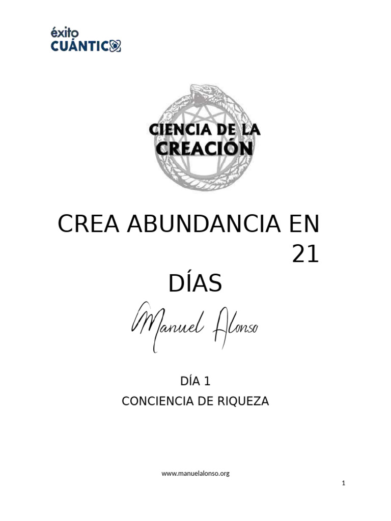 Crea Riqueza Día 1 | PDF | Riqueza