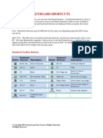 SAP Shortcut Keys