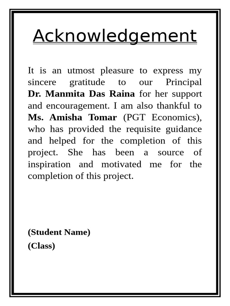 Project Acknowledgement and Certification | PDF