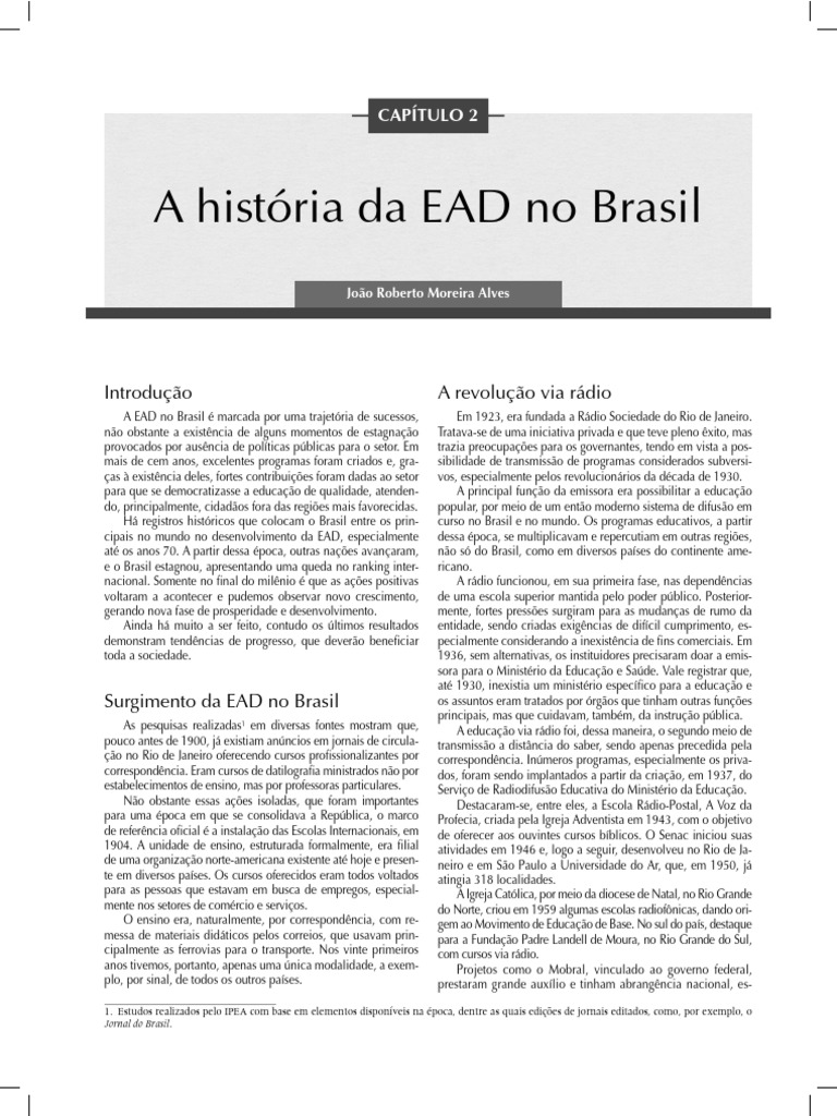 História da EAD no Brasil | PDF | Educação à distância | Brasil