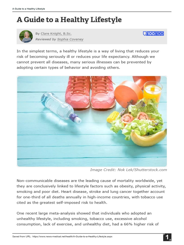 A Guide To A Healthy Lifestyle PDF | PDF | Cardiovascular Diseases ...