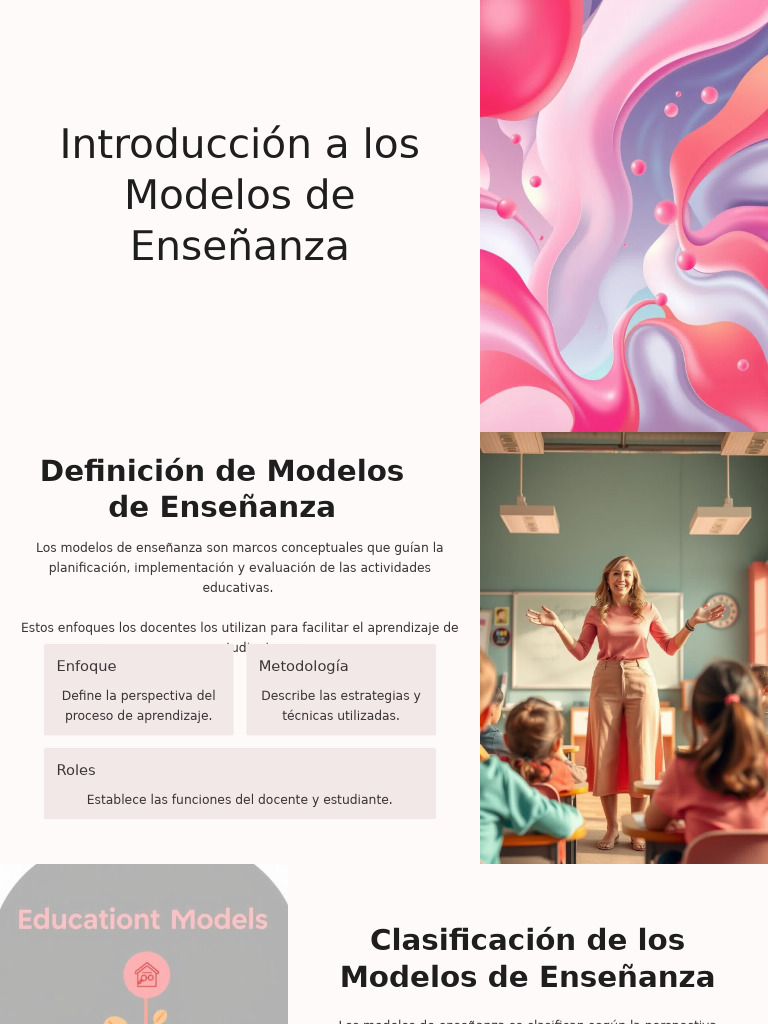 Introduccion A Los Modelos de Ensenanza | PDF | Enseñando | Plan de ...