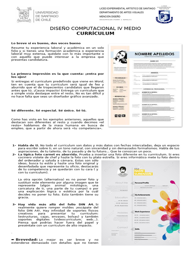 Guía Currículum IVM | PDF | Plan de estudios | Diseño