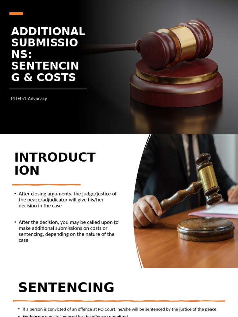 PP - Additional Submissions Costs and Sentencing Student Version | PDF ...