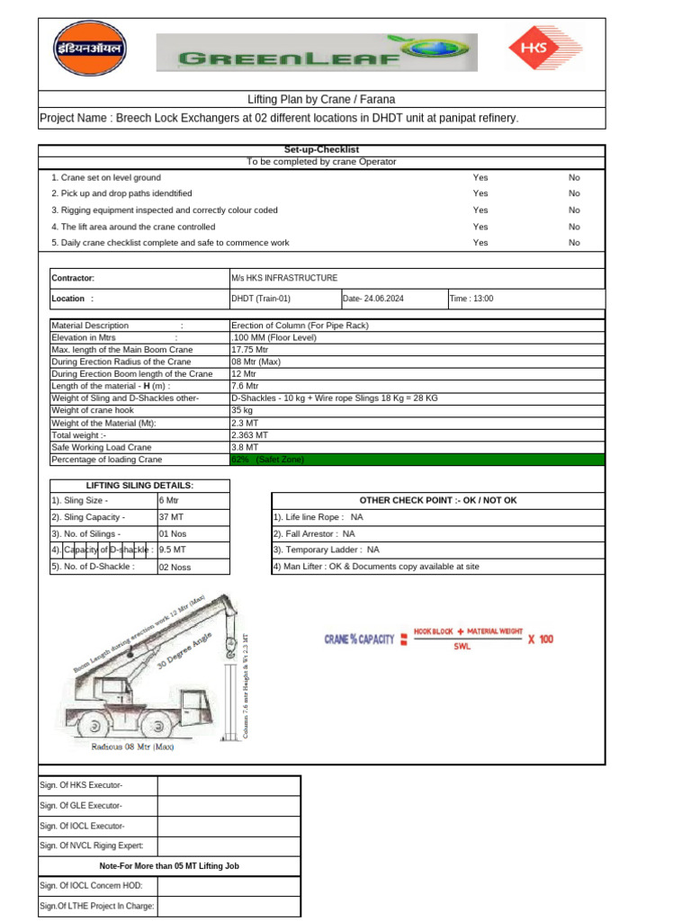 Structural Lifing Plan | PDF | Crane (Machine) | Transport Infrastructure