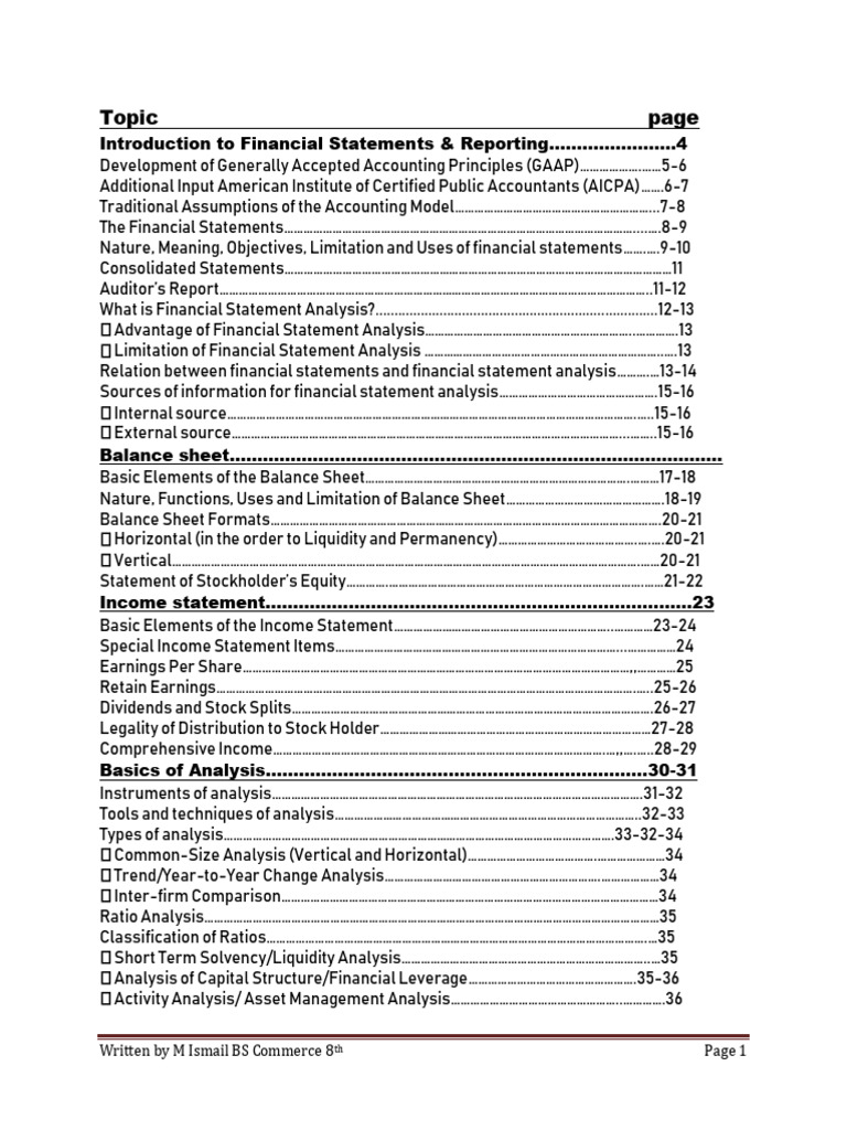 Fsa Notes BS 8.. | PDF | Financial Accounting Standards Board | Balance ...