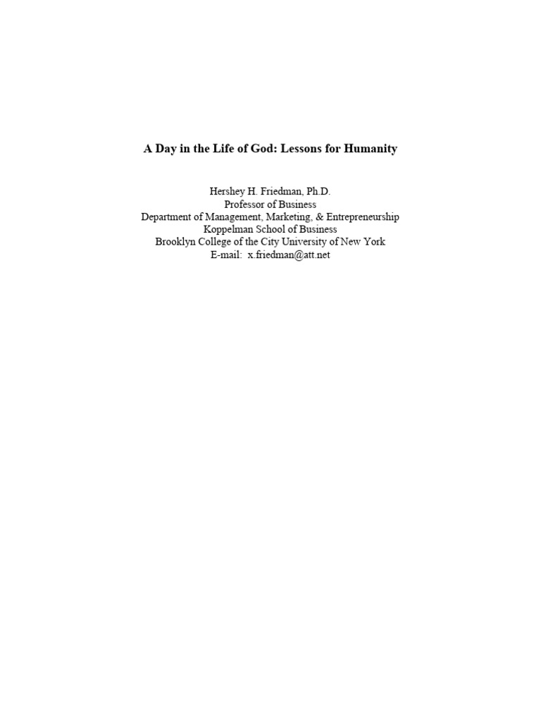 A_Day_in_the_Life_of_God_Lessons_for_Hum | PDF | Talmud | Judaism