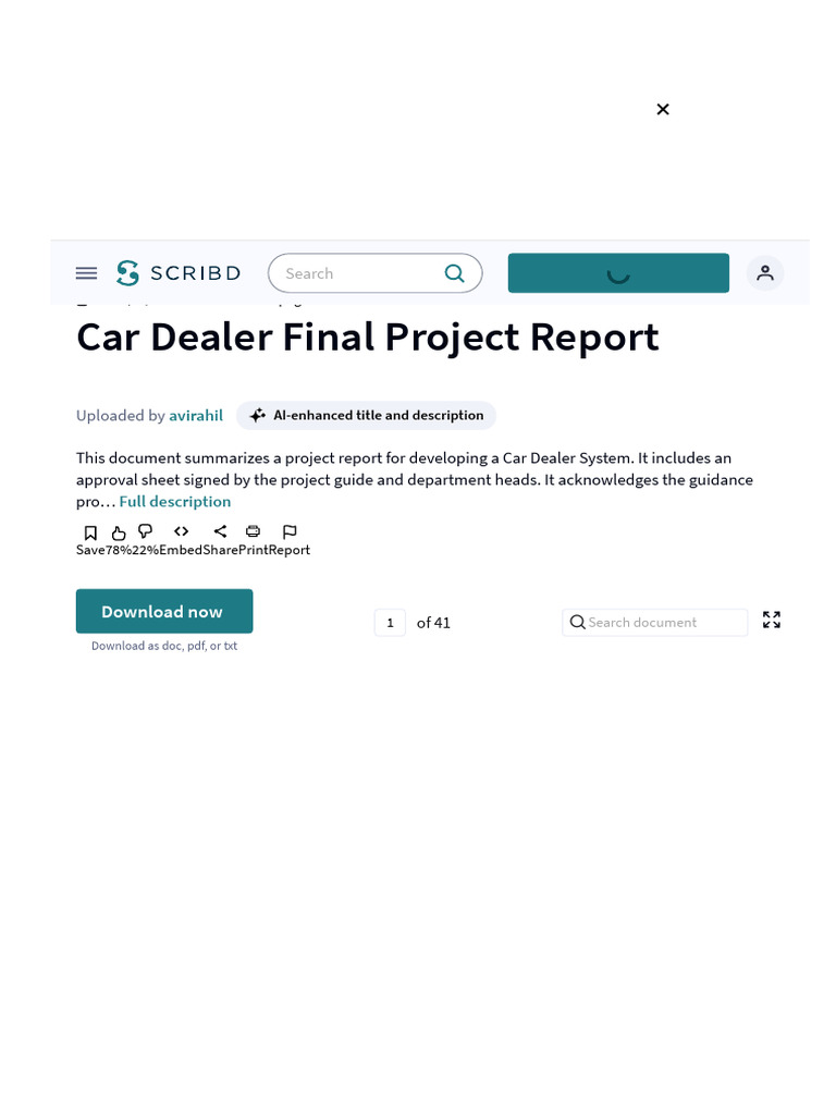 Doc57834212car Dealer Final Project Report Pdf