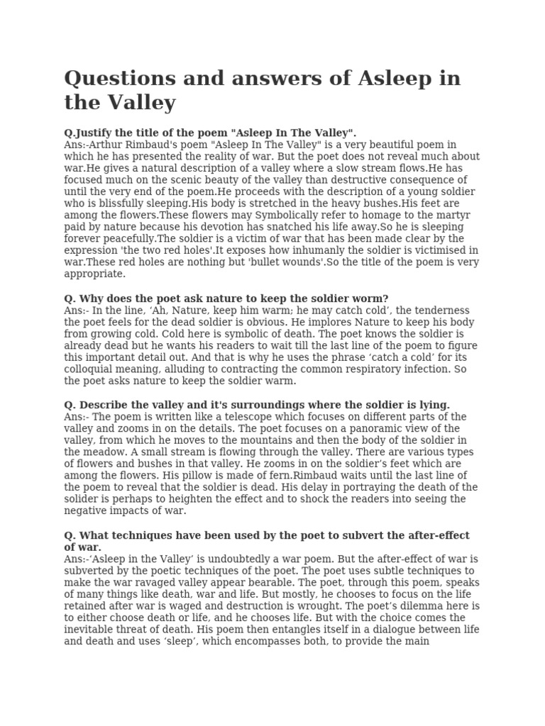 questions-and-answers-of-asleep-in-the-valley-pdf-poetry