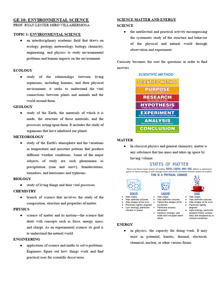 Overview of Environmental Science Topics | PDF | Water | Water Pollution