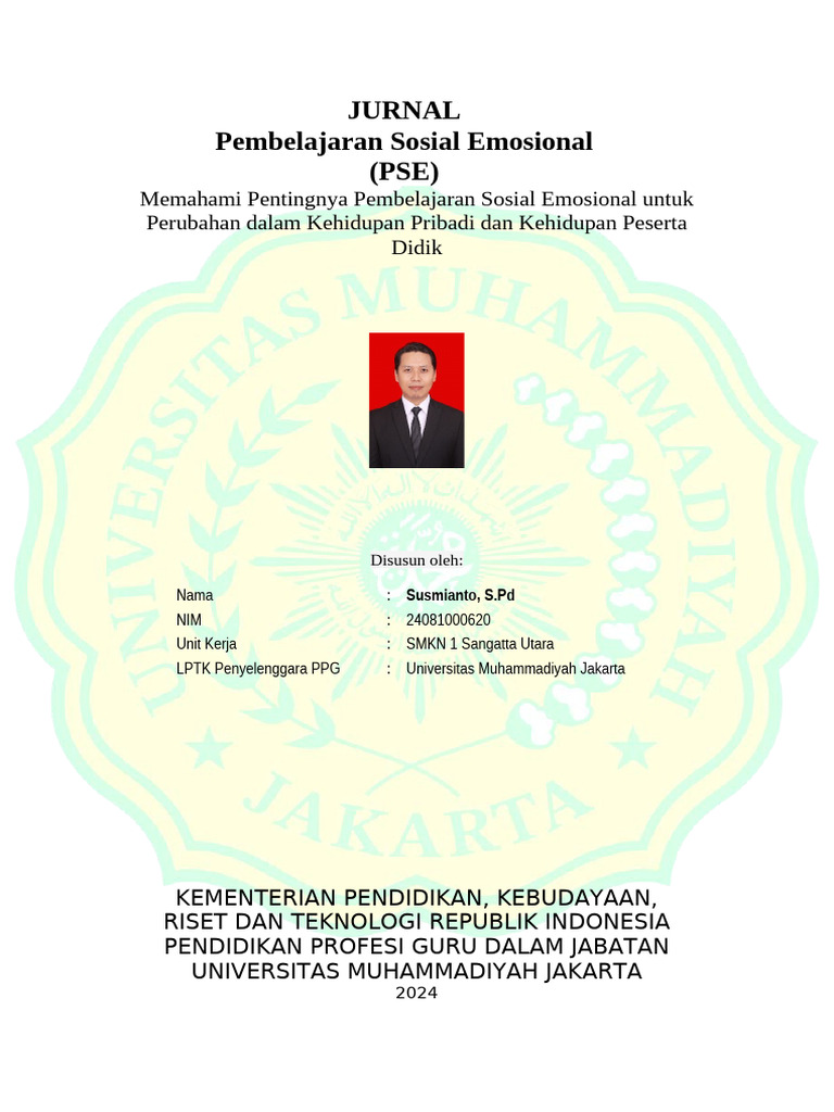 Jurnal pembelajaran sosial emosional pdf