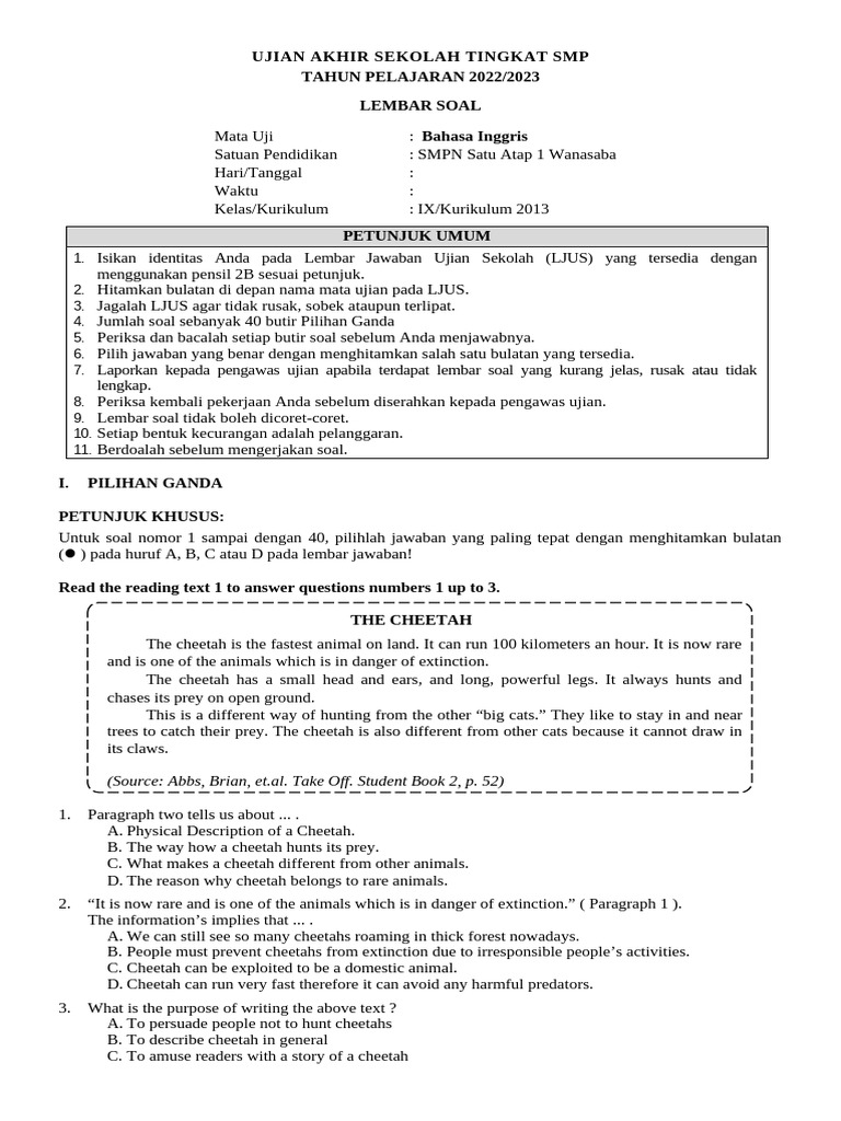 Menguasai Ujian Akhir Semester: Contoh Soal UAS Bahasa Inggris Kelas 11 Semester 2 (Tahun 2019)