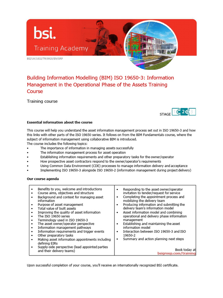ISO 19650-3: Asset Management Training | PDF | Building Information ...