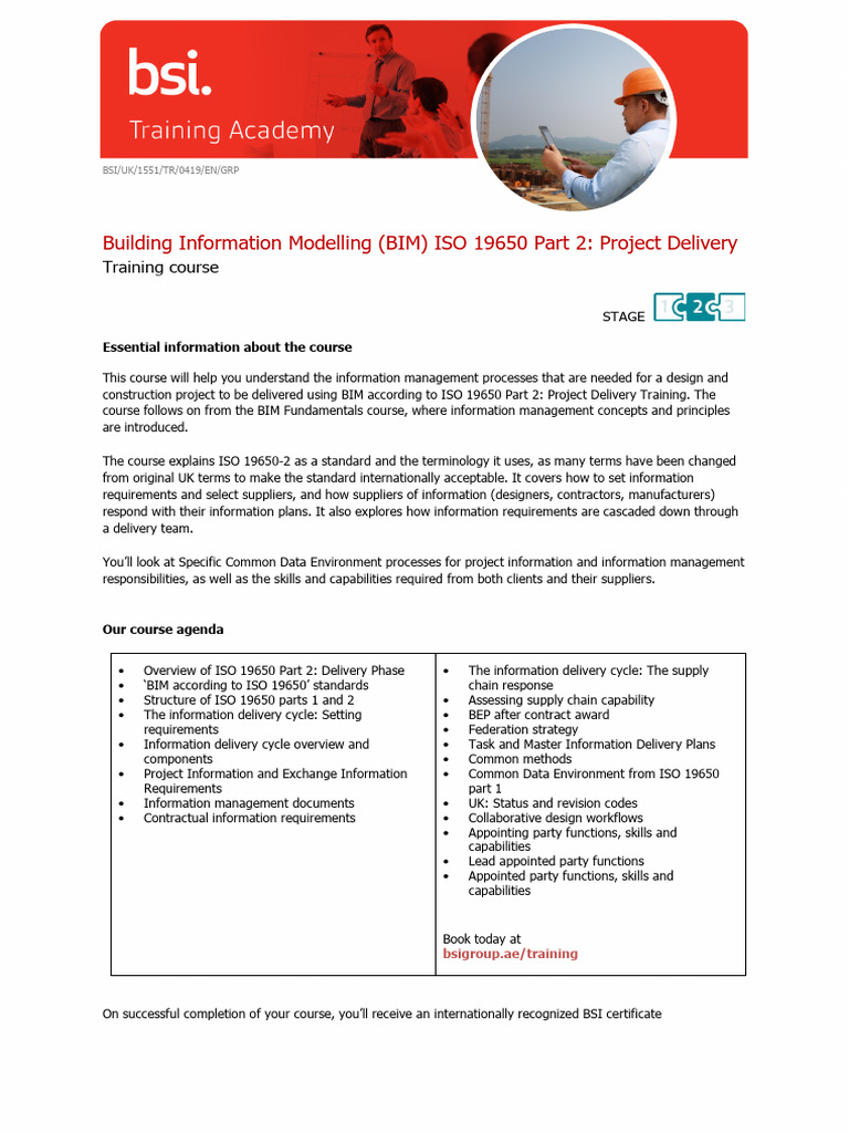 ISO 19650 Part 2 Training Course | PDF | Building Information Modeling ...
