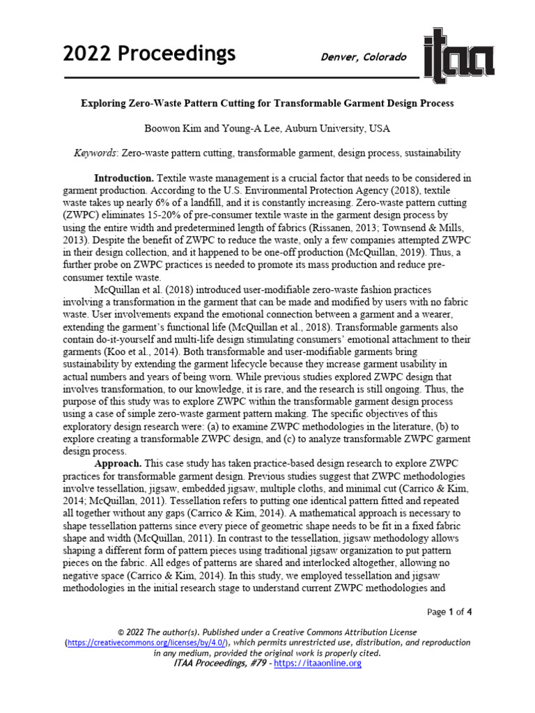 Transformable Zero-Waste Garment Design | PDF | Pattern | Clothing