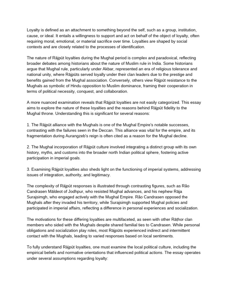 Norman P ziegler notes | PDF | Mughal Empire | Marriage