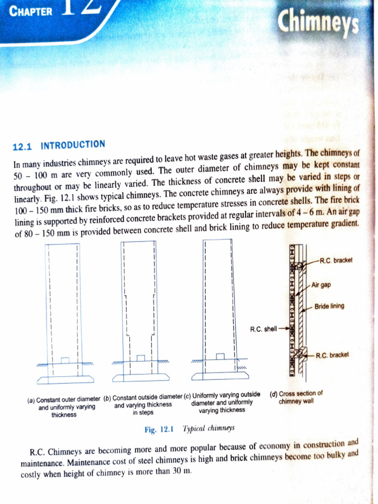 Design Considerations for R.C. Chimneys | PDF | Stress (Mechanics ...