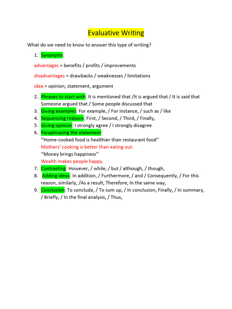Evaluative Writing Techniques Explained | PDF | Tobacco Smoking | Addiction