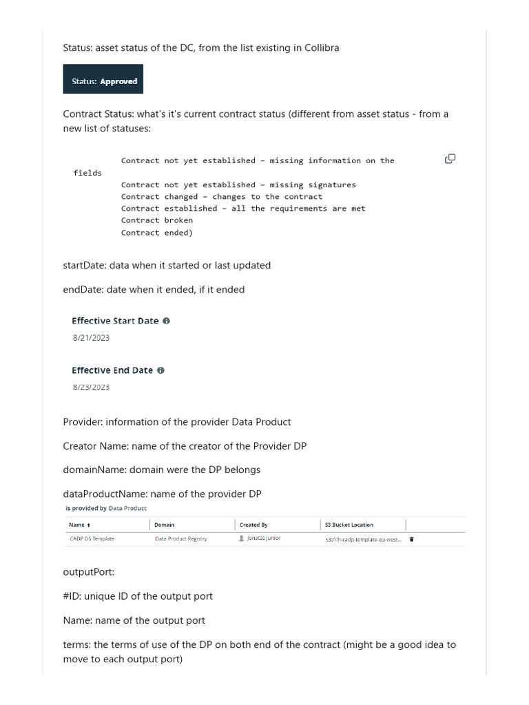 Data Product Contract Status Overview | PDF | Computers