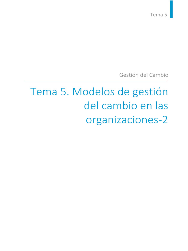 Modelos de Gestión del Cambio Organizacional | PDF | Business | Liderazgo