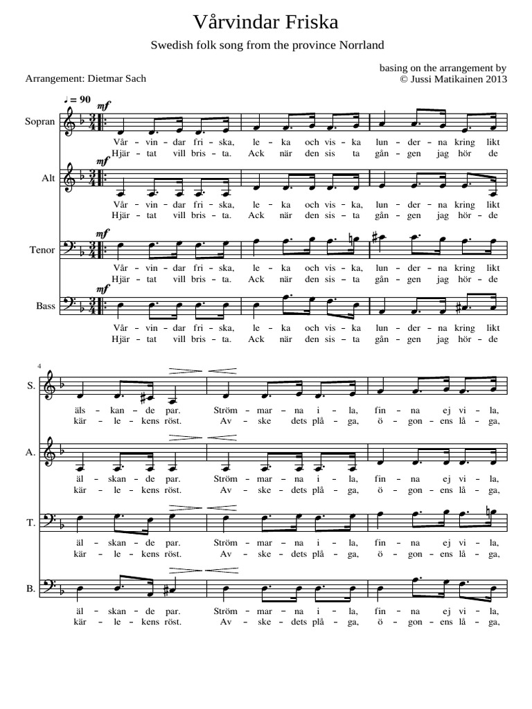 Vrvindar friska satb pdf
