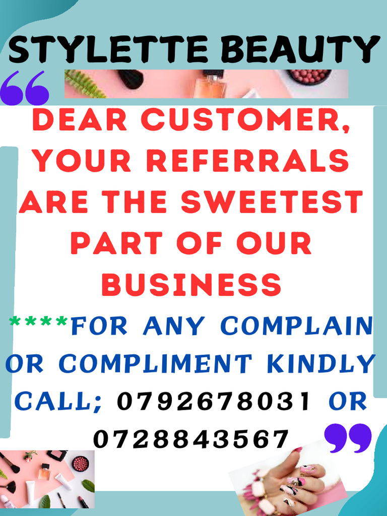 Dear Customer, Your Referrals Are The Sweetest Part of Our Business The ...