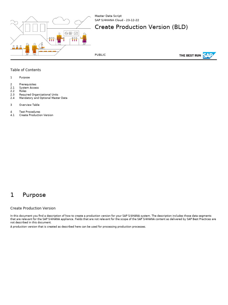 Create Production Version in SAP S/4HANA | PDF | Software Engineering ...