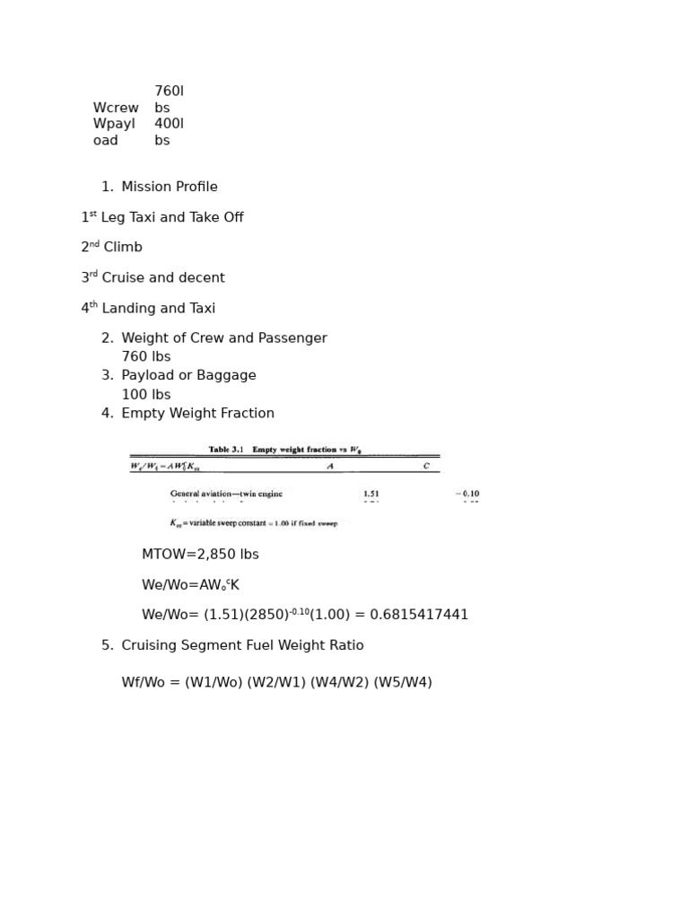 Aircraft Weight and Fuel Calculations | PDF | Science & Mathematics