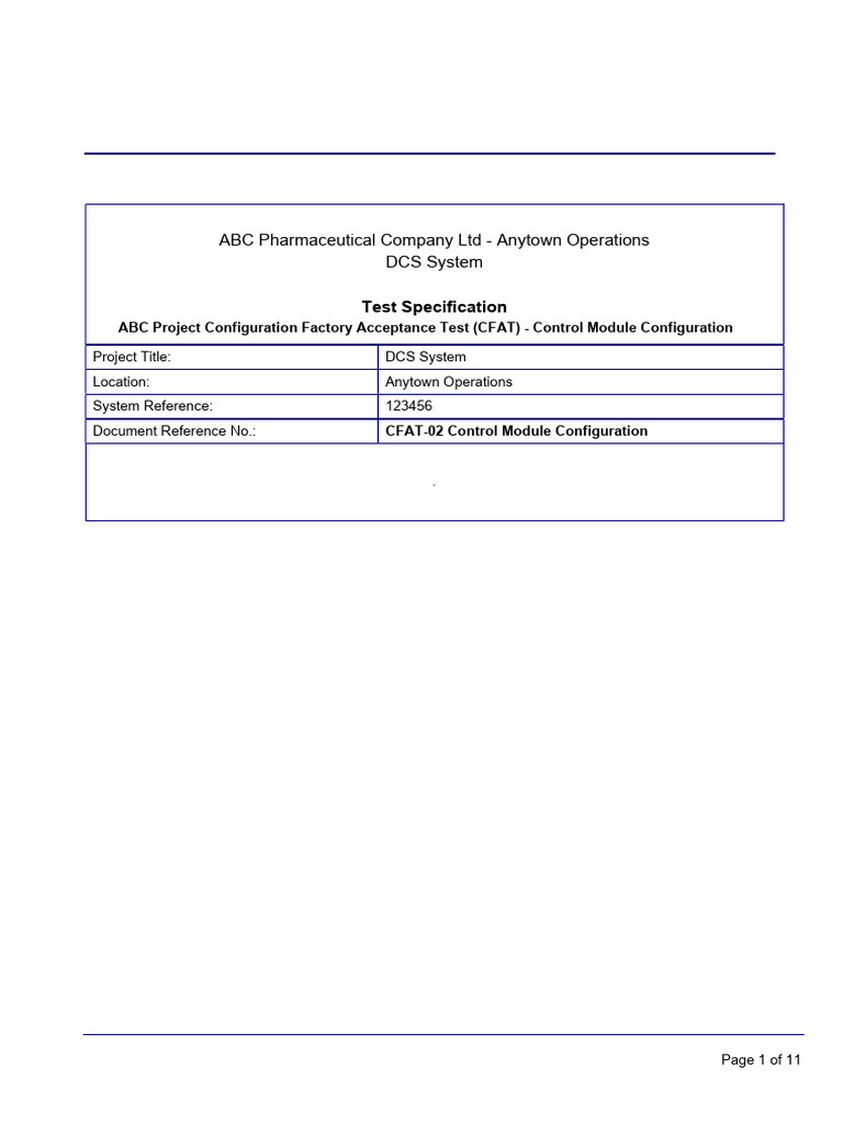 CFAT-02 Control Module Configuration | PDF | Specification (Technical ...