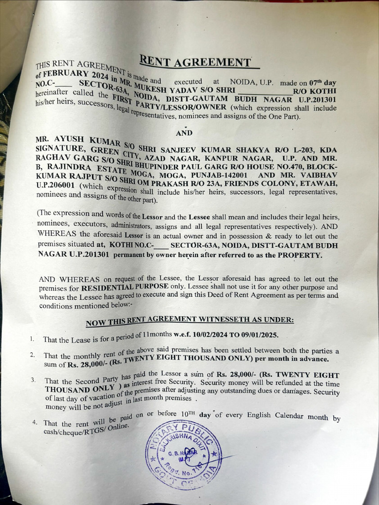 Rent Agreement | PDF