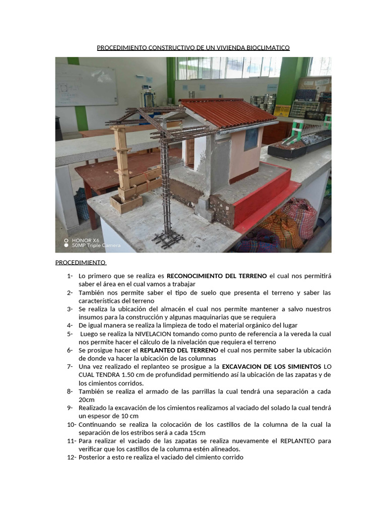 Construcción de Vivienda Bioclimática | PDF | Fundación (Ingeniería ...