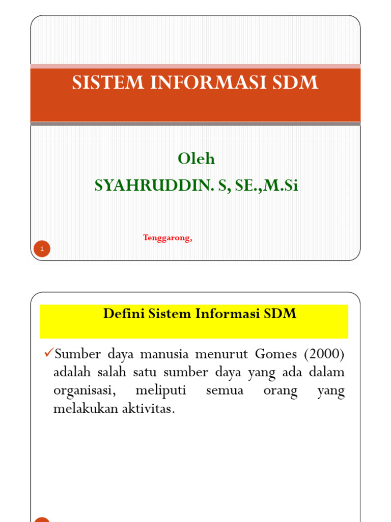 Definisi dan Fungsi Sistem Informasi SDM | PDF | Komputer | Teknologi ...