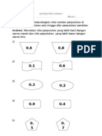 Evidens PBS Matematik Tahun 2 B3D4E2 Banding Perpuluhan