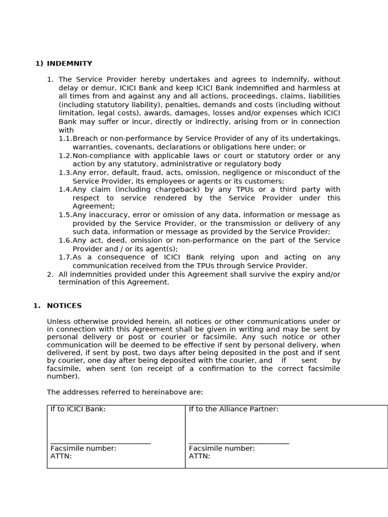 API Integration Indemnity Agreement | PDF | Indemnity | Private Law