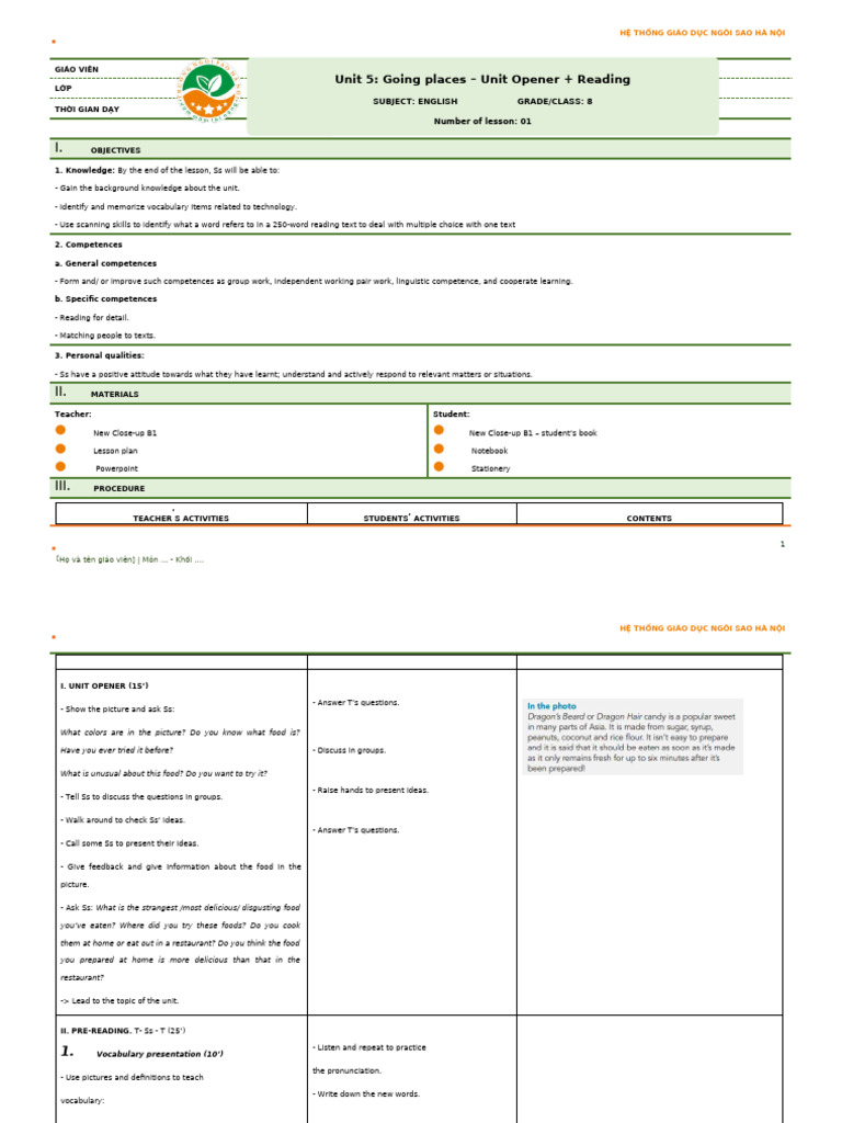 English Lesson Plan for Grade 8 | PDF | Human Communication | Cognitive ...