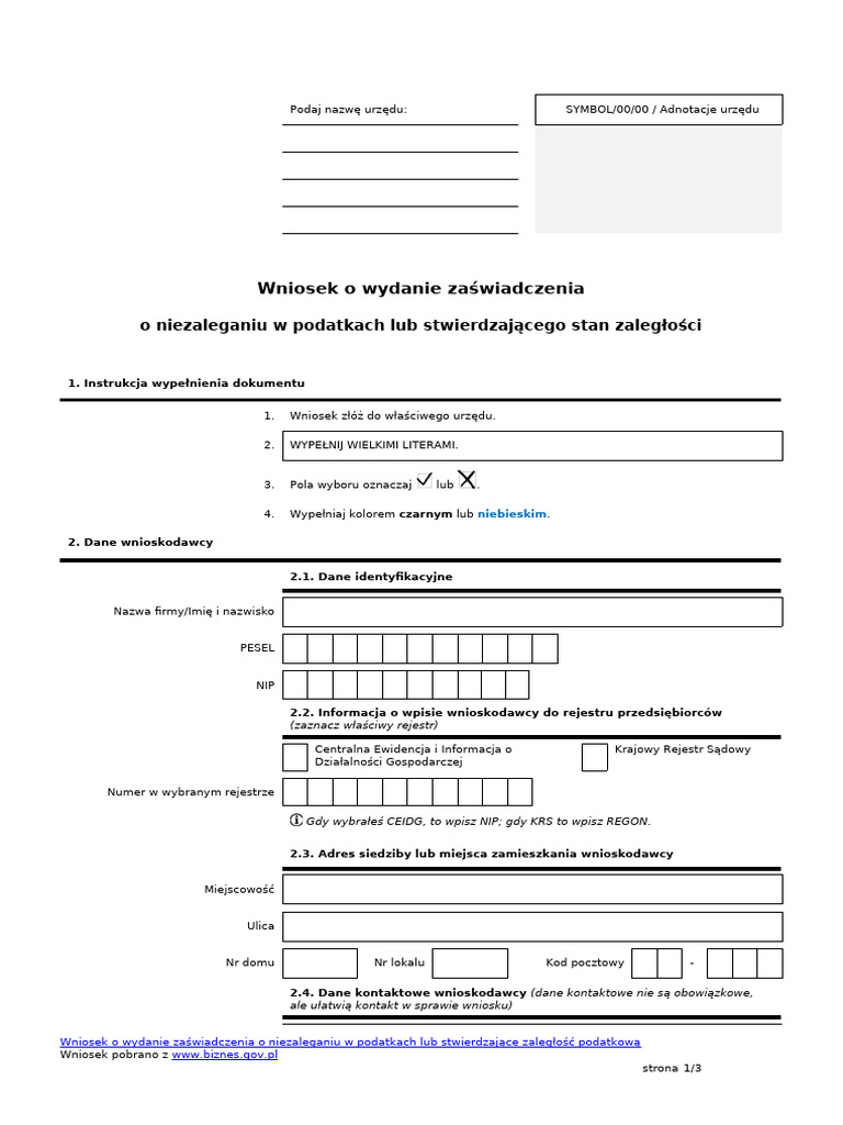 wniosek-o-wydanie-zaswiadczenia-o-niezaleganiu-w-podatkach-lub