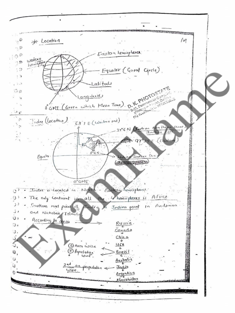 NDA Geography Notes - ExamFlame | PDF