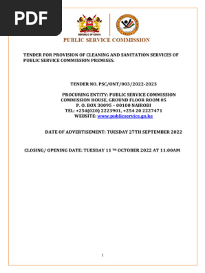 PROVISION OF CLEANING AND SANITATION SERVICES AT PUBLIC SERVICE COMMISION (1)