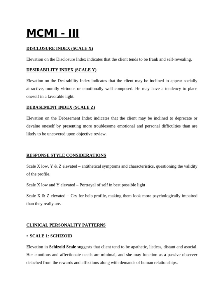 mcmi inter | PDF | Psychological Trauma | Anxiety
