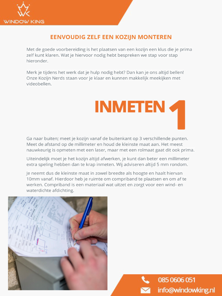 Plaats Zelf Je Kozijn Window King Pdf
