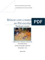 Planificação - Formas Geométricas Pré-Escolar