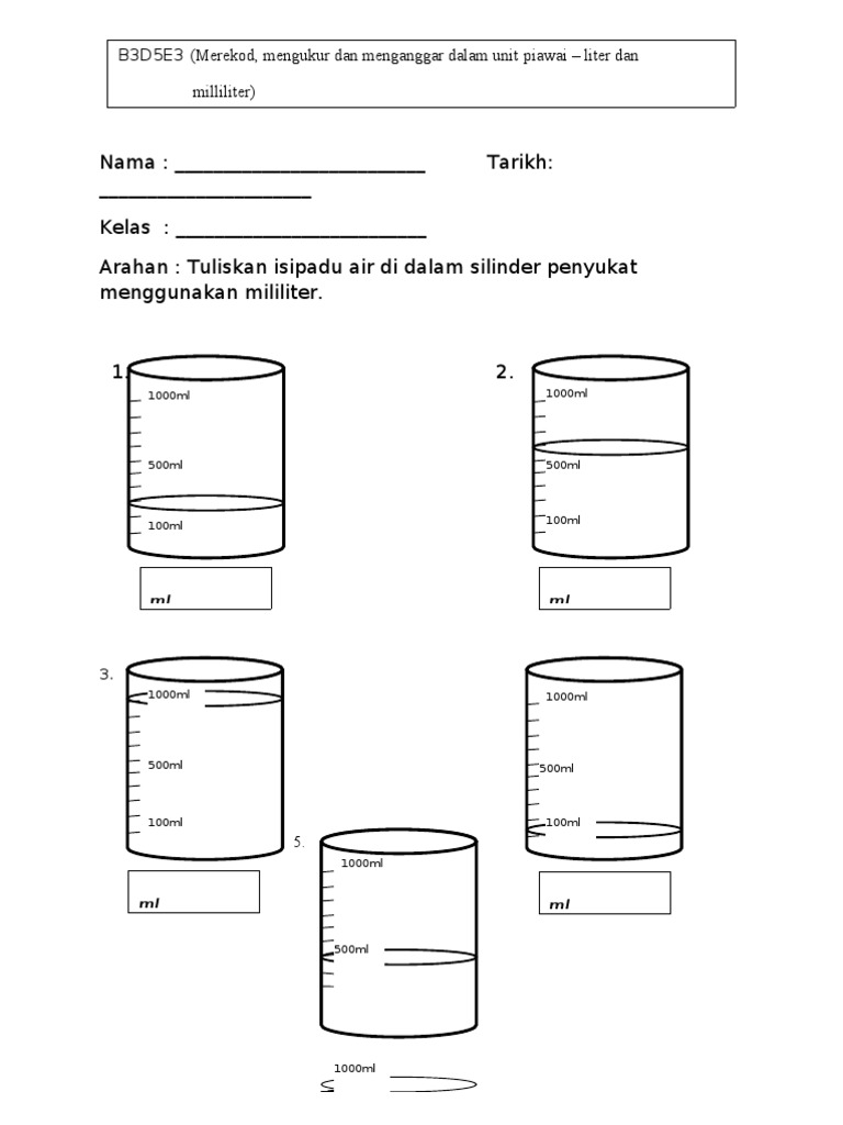 Evidens Pbs Matematik Tahun 2 B3d5e3 Isipadu Cecair Pdf
