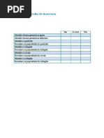 grelha de observação para o pré-escolar