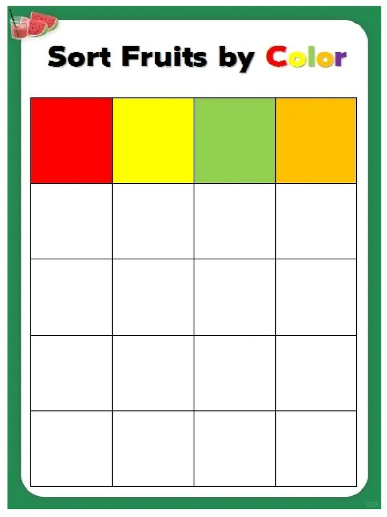 Match Fruit+color | PDF