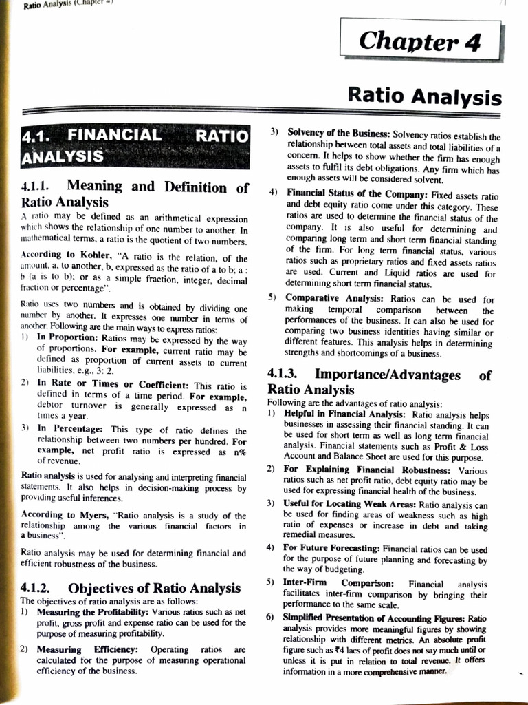 Ratio Analysis | PDF