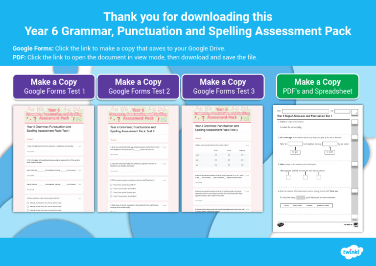 Year 6 Grammar and Punctuation Test | PDF | Punctuation | Typographical ...